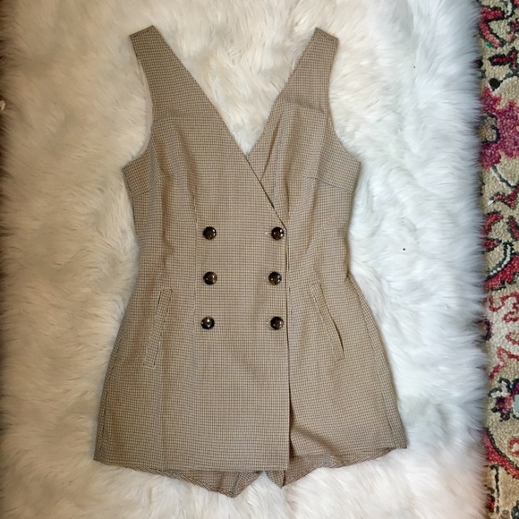 Urban Outfitters Pants - Urban Outfitters Plaid Romper